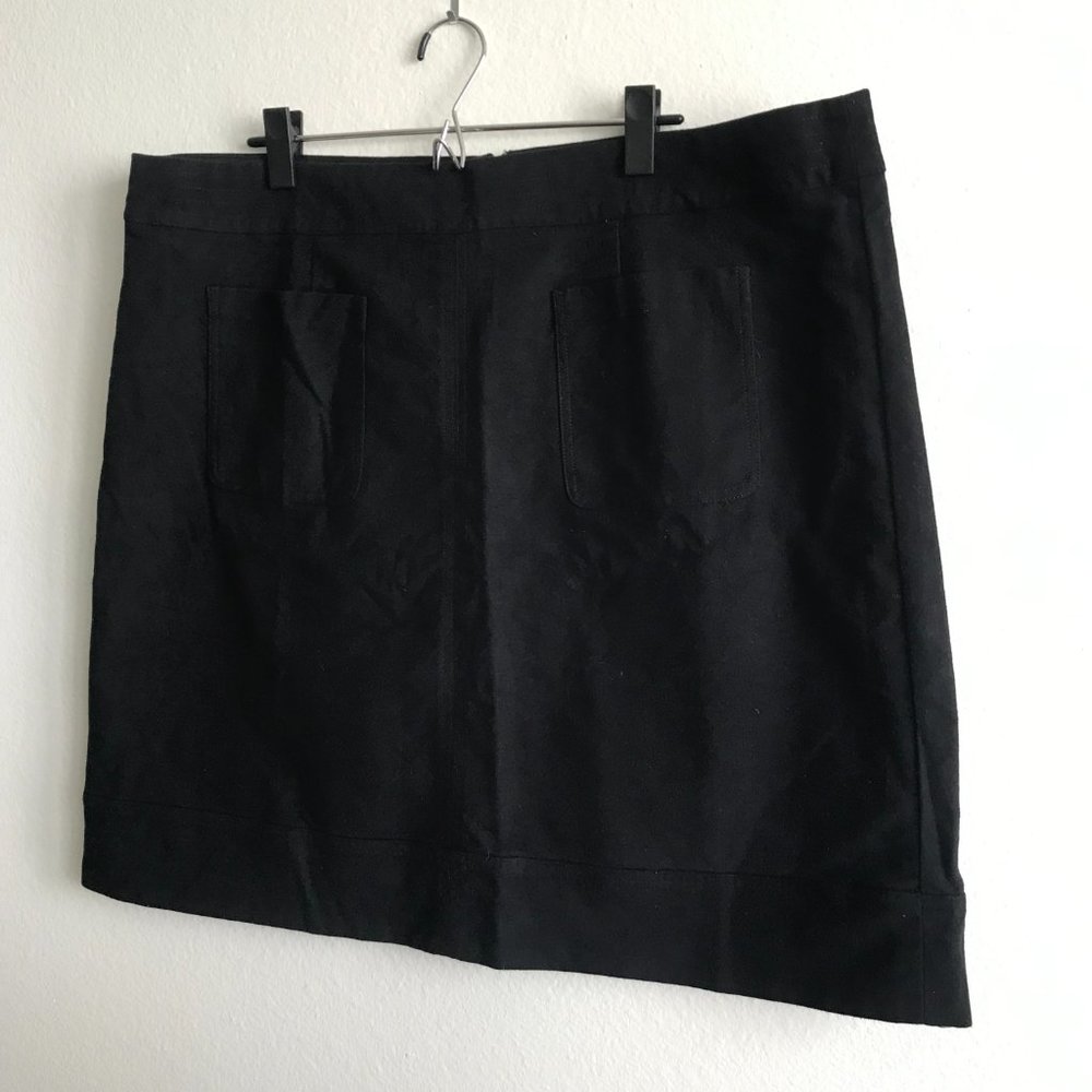 NWT Boden Black Cotton Pencil Skirt with Front Pockets Size US 18L UK 22L - Picture 3 of 9